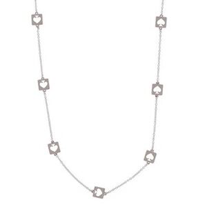 Kate Spade Silver Hole Punch Out Long Necklace